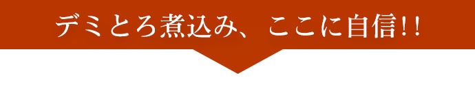 デミとろ煮込みここに自信