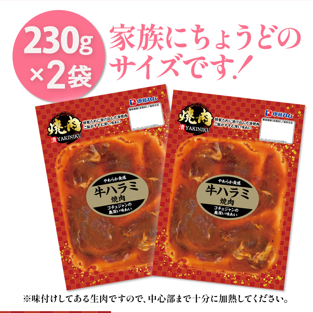 漬YAKINIKU　牛ハラミ230g×2パック