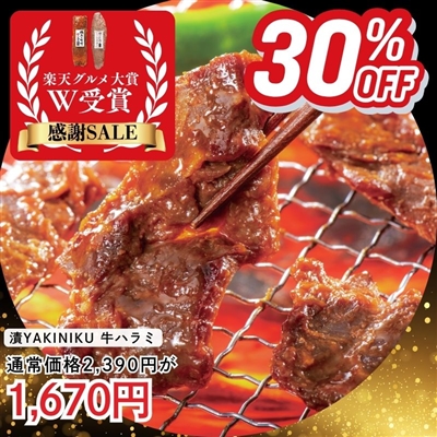 漬YAKINIKU　牛ハラミ230g×2パック