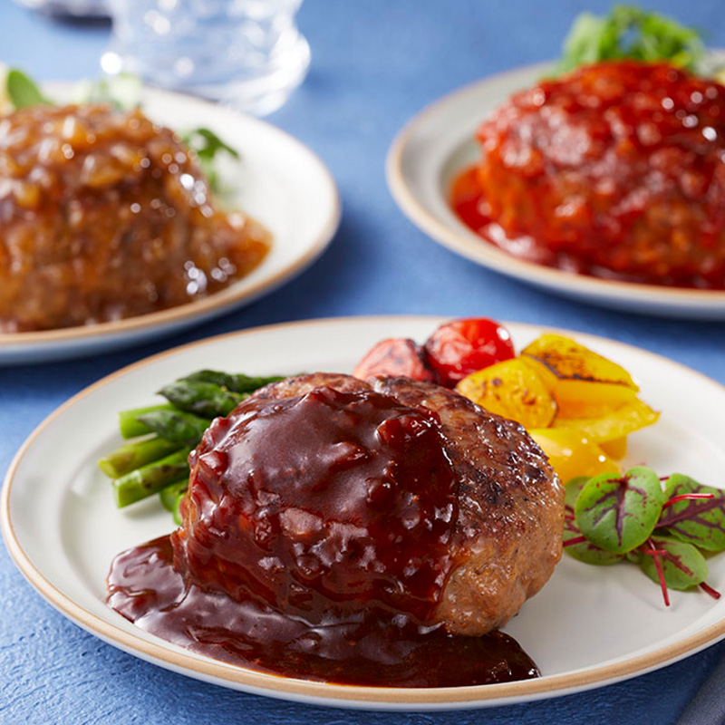 トリオＴＨＥハンバーグ（3種のソースで味わうハンバーグセット)