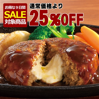 4種のチーズ入りハンバーグ6食セット（2種のソース付き）