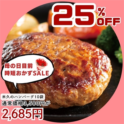 米久のハンバーグ１０個セット