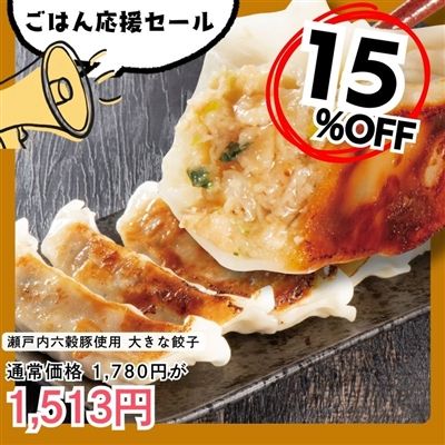 瀬戸内六穀豚使用　大きな餃子740g(20個入り)