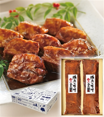 豚肉の味噌煮込み2本セット(化粧箱入り)