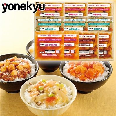 大龍(R)ミニ丼の具セット　4種10食入り(段ボール箱入り)